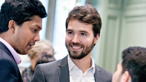 CSIC staff networking at an Industry Partner event