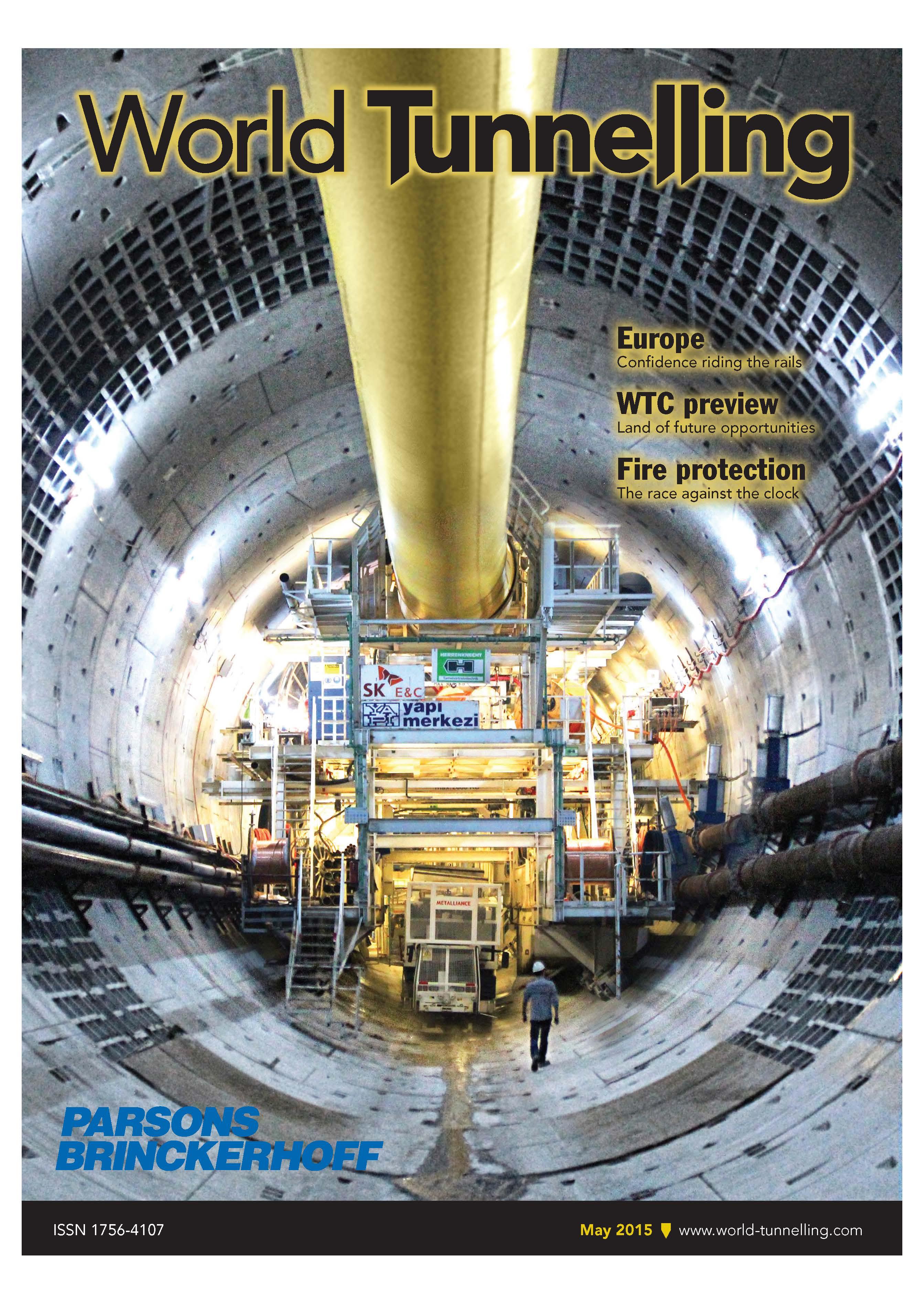 World Tunnelling Magazine May 2105 cover CSattAR features in World Tunnelling magazine