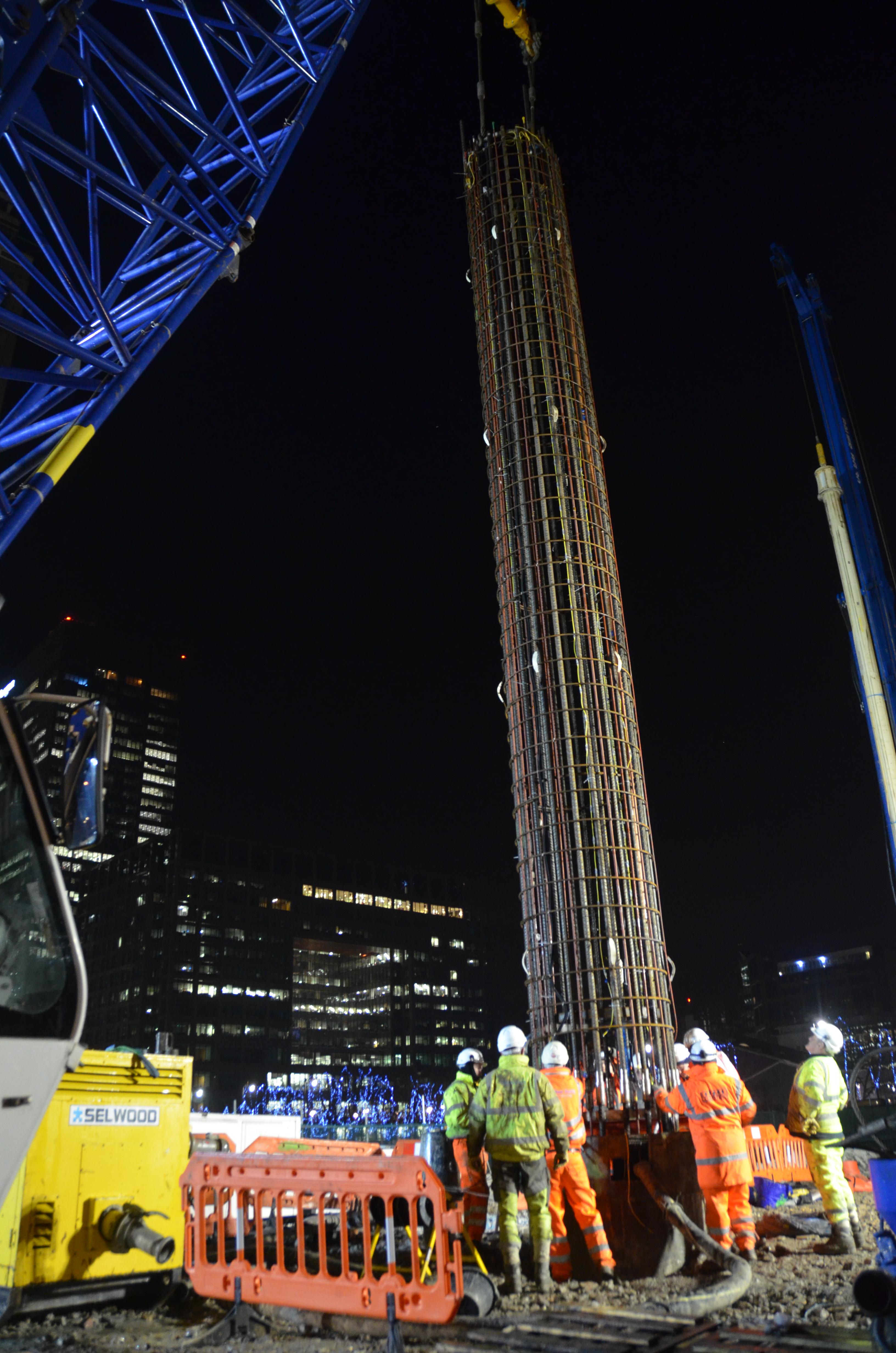 Pile installation at Canary Wharf Making visible the invisible – what consultants want to know