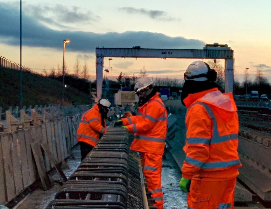 Image: working on site at the Staffordshire Bridge Alliance