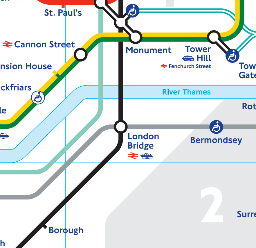 Tube map London Bridge